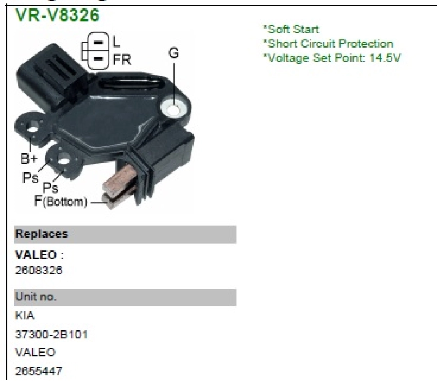 Konjektör 12V Hyundai ELENTRA1.6 Cvvt | OEM VRV8326