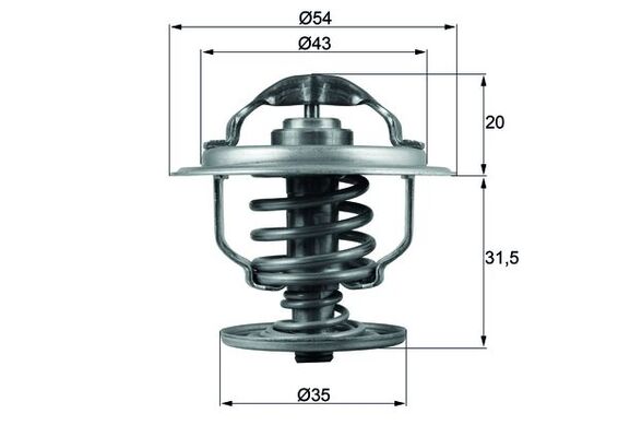 Termostat 87°A3 A4 A6BORA Caddy 2 Golf Jetta 2 Passat Polo T4 T5 Octavia Cordoba Ibiza Fabia Felica | MAHLE TX10987D | OEM 03G121113A