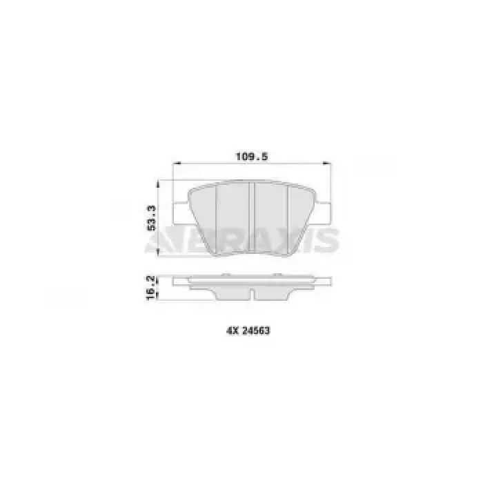 Arka Fren Balatasi Leon Caddy Octavia 1,4TSI / 1,6 / 1,8TSI / 1,9TDI / 2,0 09 / 04> | BRAXIS AA0055 | OEM 2K5698451 5K0698451 5K0698451A