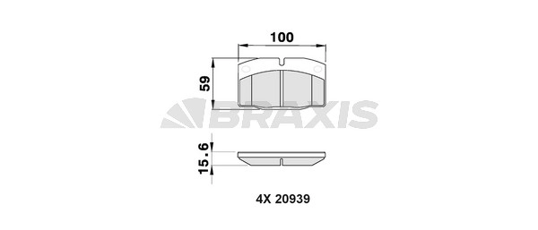On Fren Balatasi Corsa A Omega A Vectra A Kadett E | BRAXIS AA0192 | OEM 1605787 90443902 1605788 90398758