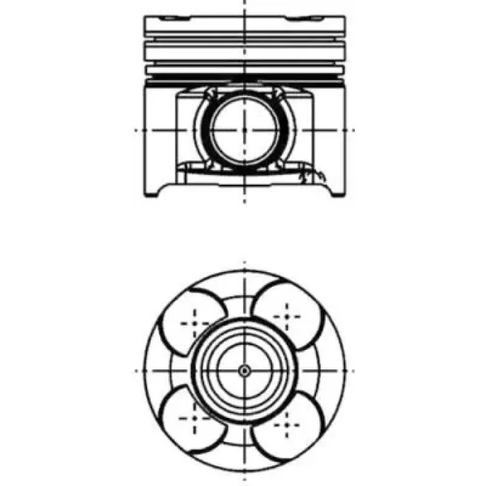 Motor Piston+Segman Komple 0.40. 82.00MM Astra H 04>14 - Vectra C 02>08 - Zafira B 05>15 - Signum 03>08 Z19DTH | KOLBEN 40660610 | OEM 40660610