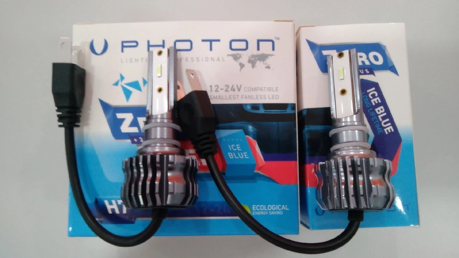 LED Far Ampulü Zero H7 12V Ice Blue + 3 Plus Fansız LED12V-24V | OEM ZR3727IB