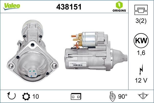 Mars Motoru 12V 10 Dis Bmw E46 E60 E61 X3 | VALEO 438151 | OEM 12417787354