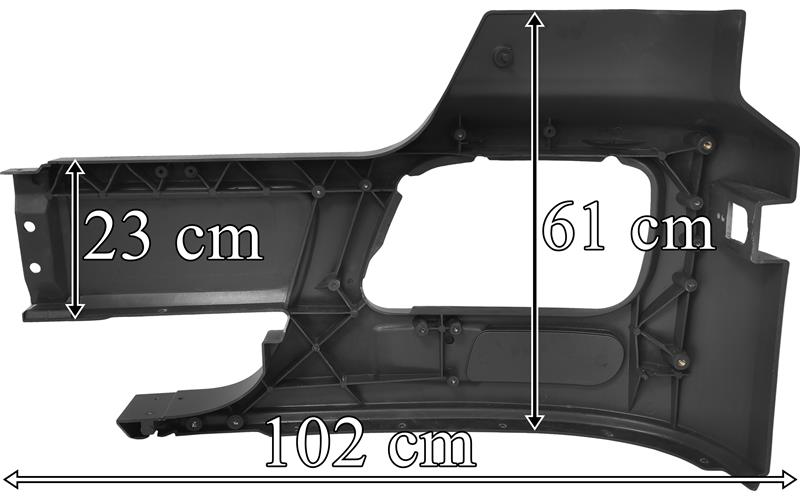 Tampon Actros MP2 Kapalı Sağ (Fiber-Boyasız) | OEM 9438800370