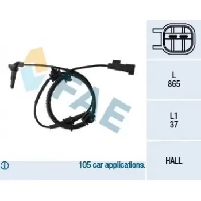ABS Sensoru On Astra J Zafira C Cruze | FAE 78111 | OEM 1247004