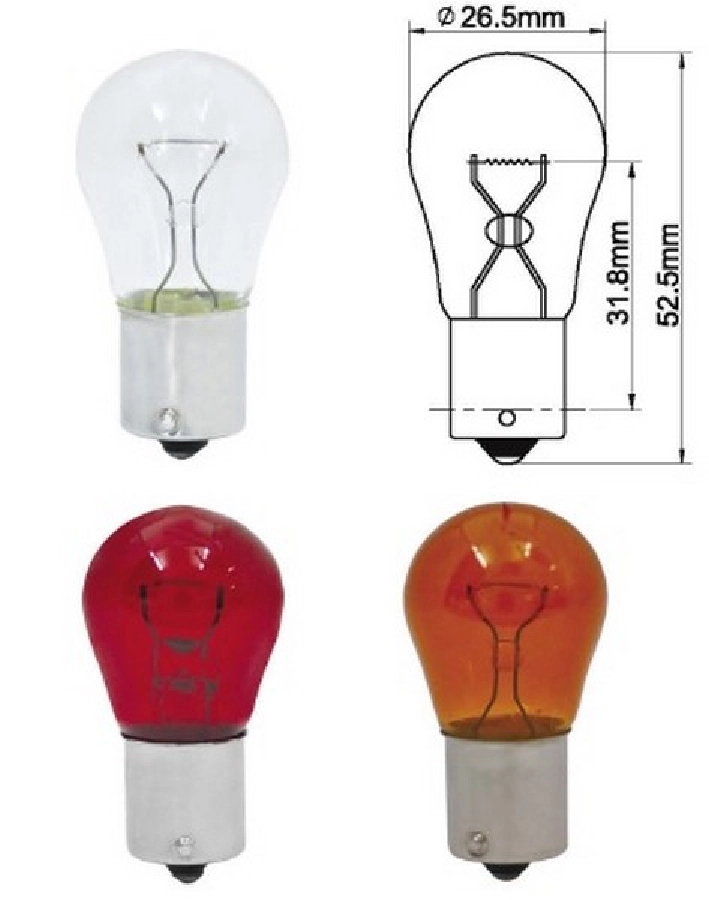 Ampul 12V 21W 93 Sinyal Yakın Tırnak Sarı | OEM A2485W