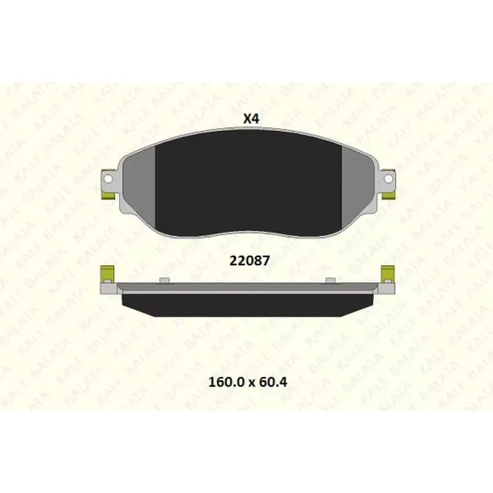 On Fren Balatasi Trafic 3 14>Vivaro 2014> | KALE B 22087 182 04 ANS | OEM 4423332 4423587 95518304 9551889