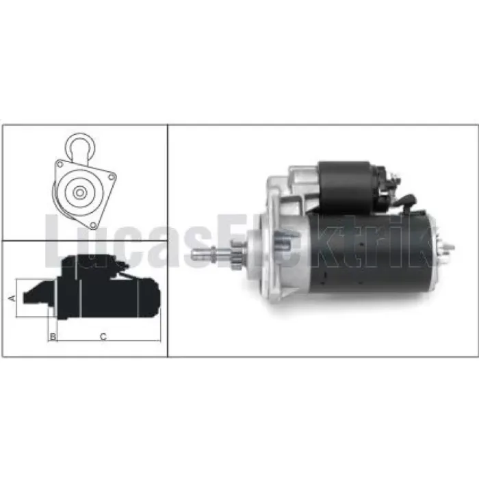 Mars Motoru 12V 1,4KW 11 Dis Niva 1700 Samara | LUCAS LES0063 | OEM 2108099 21083708010 293708