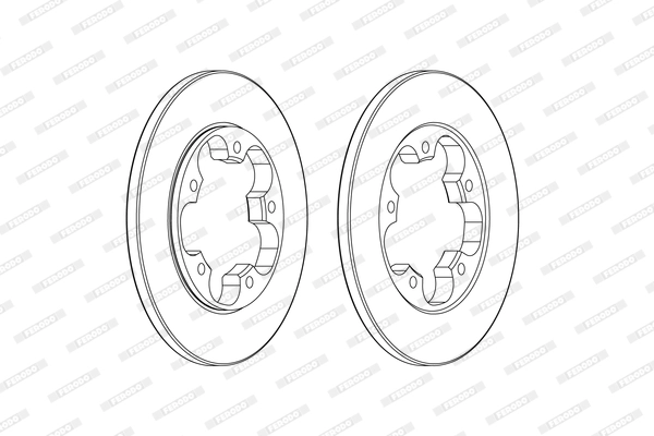Arka Fren Diski Transit V363 Tek Teker Arkadan Cekisli Duz 308MM 5 Bijon 14> | FERODO DDF2484C | OEM BK31 2A315 AB KK31 2A315 AA