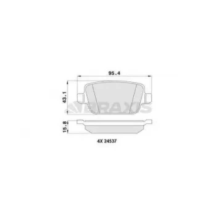 Arka Fren Balatasi Mondeo IV CA2 07>14 S-Max 09> 06> S-Max 09> Mondeo III 00>07 IV 07> Kuga 08> Galaxy III 06> / S80 II 06> S80 Volvo 07> V70 06> V70 Volvo 07> XC70 06> / Freelander 2 2.2 | BRAXIS AA0062 | OEM 6G9J 2M008 GB LR003657 30794553 2M008