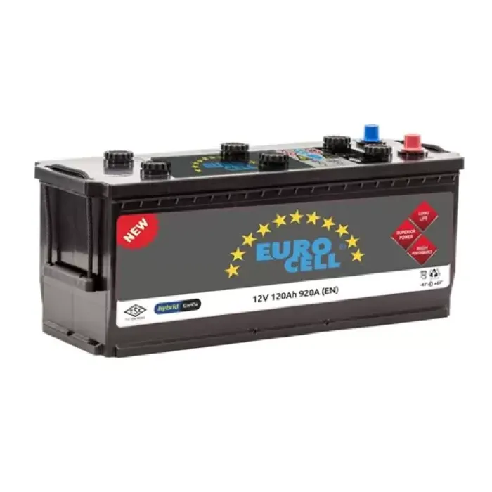 Aku 12V 120 Ah D4A (513×189×223) Tirnakli | EUROCELL 8699358510068