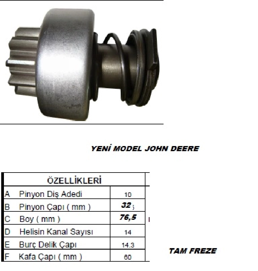 Marş Dişlisi 10D. Iskra Tipi Yeni Model Jhon Deere (IS1059) | OEM 74978
