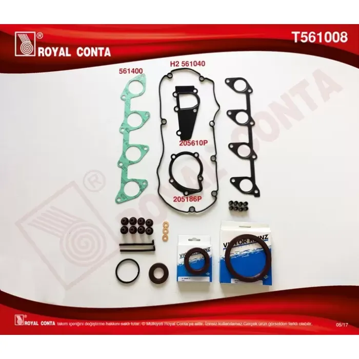 Motor Takim Conta (Alt / Ust Full) 85,00MM Keceli Subaplastikli (S,K,C Haric) Partner II P406 Berlingo II Boxer II Jumper II Ducato II Expert II Jumpy II Scudo II DW10TD (2,0 HDI) | ROYAL T561008 | OEM 0197X4