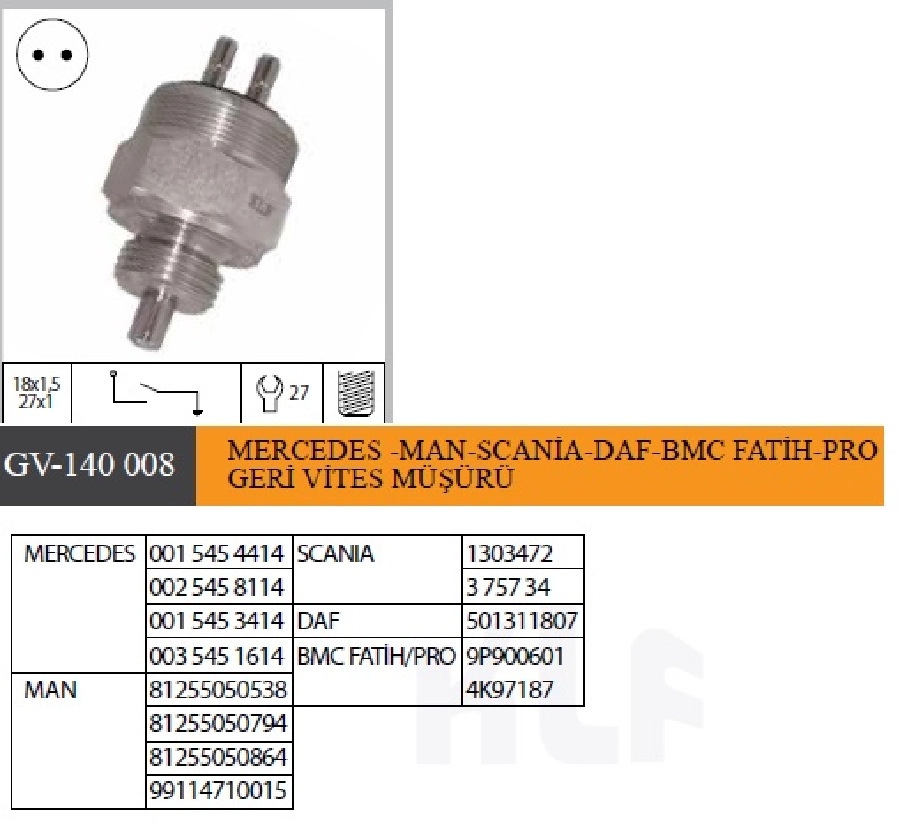 Müşür Geri Vites - Mercedes Benz Sprinter 2-T | OEM GV-140008