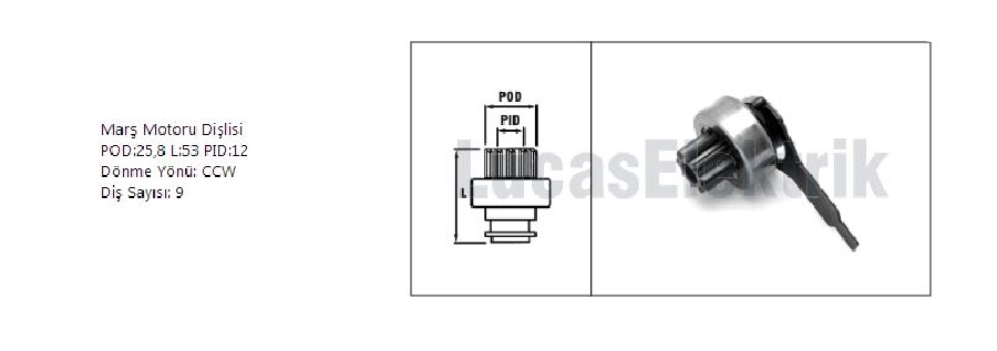 Marş Dişlisi 9D Iskra Tipi (1068) Lada Vega 2110 Ters Freze 1068 | OEM SDR9005