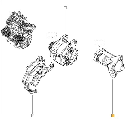 Mars Motoru 12V 1.4KW Dacia Duster (2010-2018)(2022-), Logan (2008-) , Dukker (2012-) 1.5 Dizel | CARGO F032113897 | OEM 23300-00Q2C 23300-00Q2H 233001073R