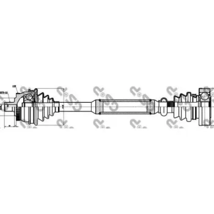 On Aks Komple Sol ABS Li 45 Dis A4 Passat 1,8 / 1,8T 96>01 | GSP 203005 | OEM 8D0407271AQ 8D0407451AV 8D0407451
