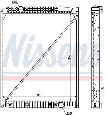 Motor Su Radyatoru Cerceveli Mercedes Actros 96- | NISSENS 62649A | OEM 9425003203 9605001701 9425001103