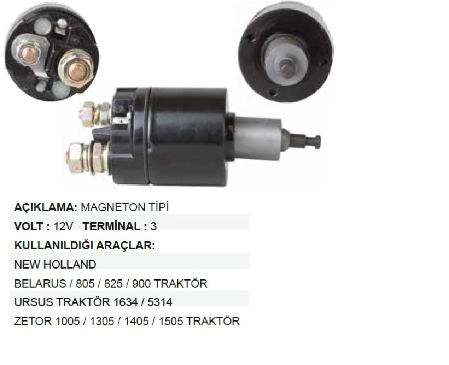 Marş Otom. Otomatık Magneton New Holland, Belarus | OEM SP200