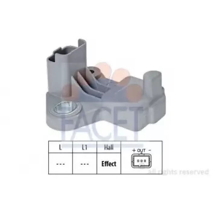 Motor Devir Sensoru Nemo Bipper P206 P207 P307 C1 C2 C3 DV4 (1,4HDI) Fiesta V / VI 02>12 Fusion 01>04 1,4TDCI P307 YM P308 Partner II Berlingo II 1,6HDI Focus II 03>11 C Max 04>11 Mondeo IV 07>14 1,6TDCI | FACET 9.0602 | OEM 9664387380-1920PW