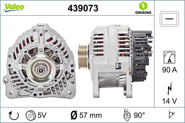 Alternator 12V 90A Vw | VALEO 439073