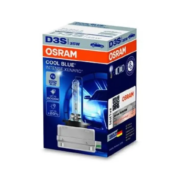 Ampul Tekli D3S 35W PK32D 5 FS1 6000 K %20.... Fazla Isik Gucu (Gaz Desarjli Far Ampulu) Cool Blue Intense | OSRAM 66340CBN