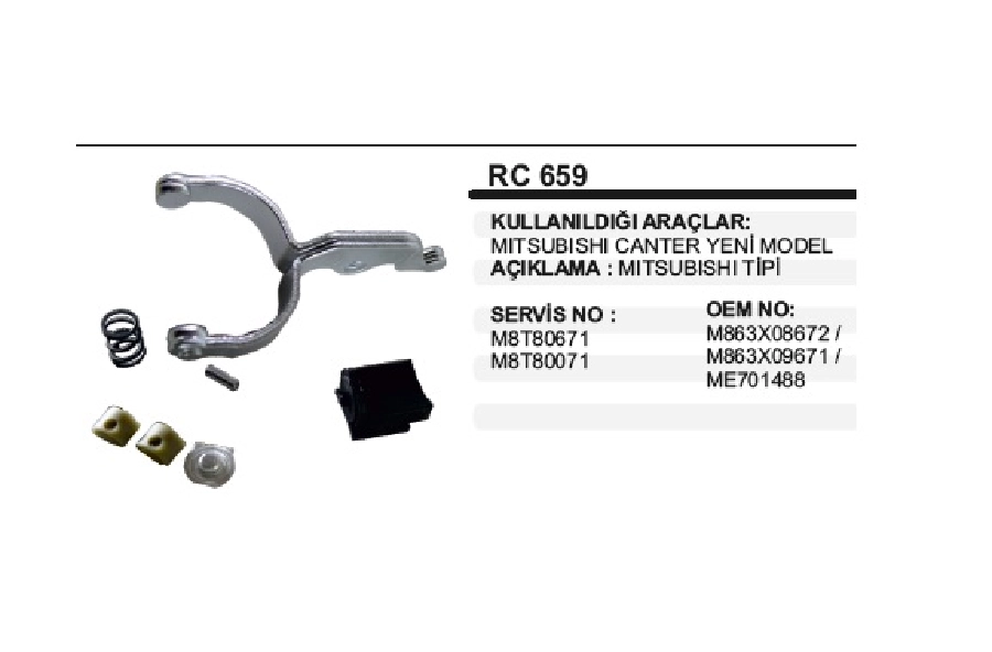 Marş Çatalı Mitsubishi Canter Yeni Model Setı | OEM RC659