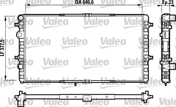 Motor Su Radyatoru Cordoba 1,4 1,6 Ibiza 1,4 1,6 99>02 | VALEO 732698 | OEM 6K0121253AG 6K0121253AG 6K0121253AM 6K0121253BB 6K0121253AM 6K0121253BB