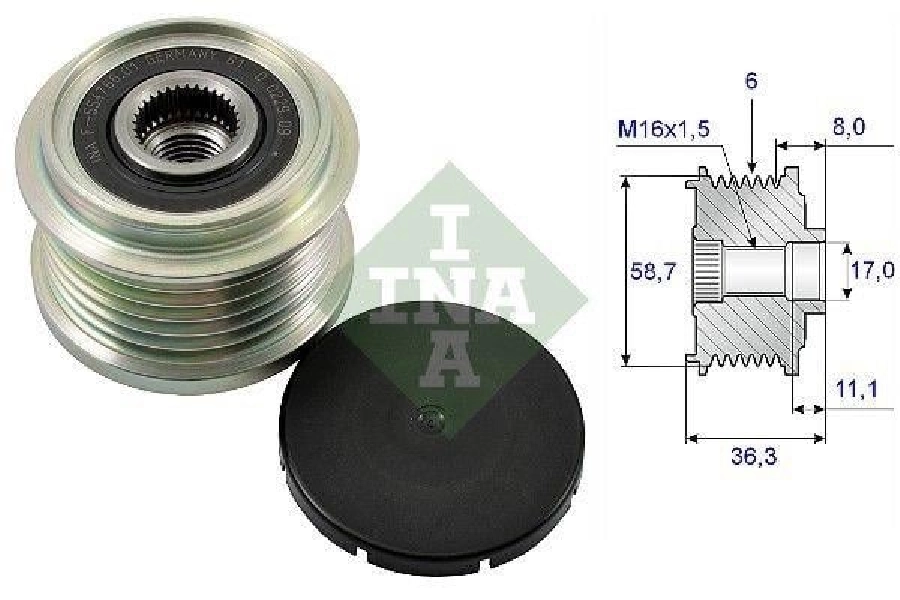 Alternatör Kasnak Rulmanlı Ford Transit V347 TDCI- Pejo Boxer 2.8HDİ – Cıtr Jumper 2.8 HDI 6Kanal Bosch | OEM 535016010