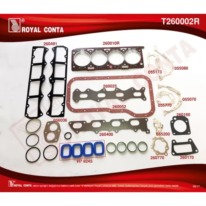 Motor Takim Contasi Kecesiz Palio Marea Brava 1,6 16V | ROYAL T260002R | OEM 5895663 5895663 71713032 71713032