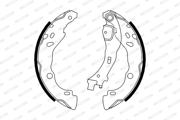 Arka Fren Balatasi Pabuclu C2 C3 C3 II C3 Pluriel 1,1 / 1,2 / 1,4 HDI 03> | FERODO FSB657 | OEM 4241L7 4241L7 77362365 77362365