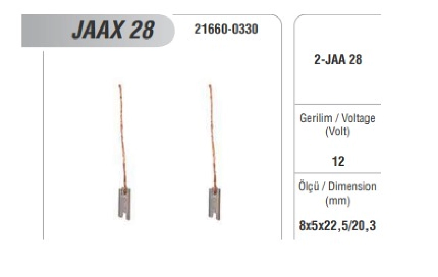 Marş Kömürü | OEM JAAX28