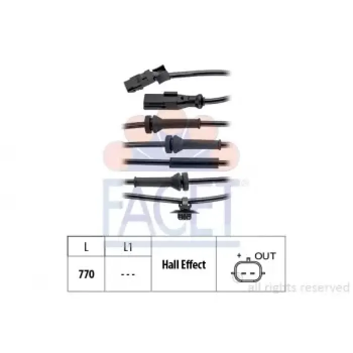 ABS Sensoru On Kangoo 3 , Mercedes Citan 415 12> | FACET 21.0148 | OEM 8200441401