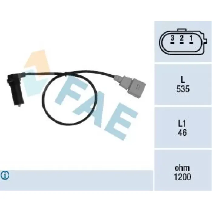 Krank Devir Sensoru Golf 4 Bora Caddy Polo Classic A3 Cordoba Ibiza Leon Toledo | FAE 79067 | OEM 038907319A 038907319F