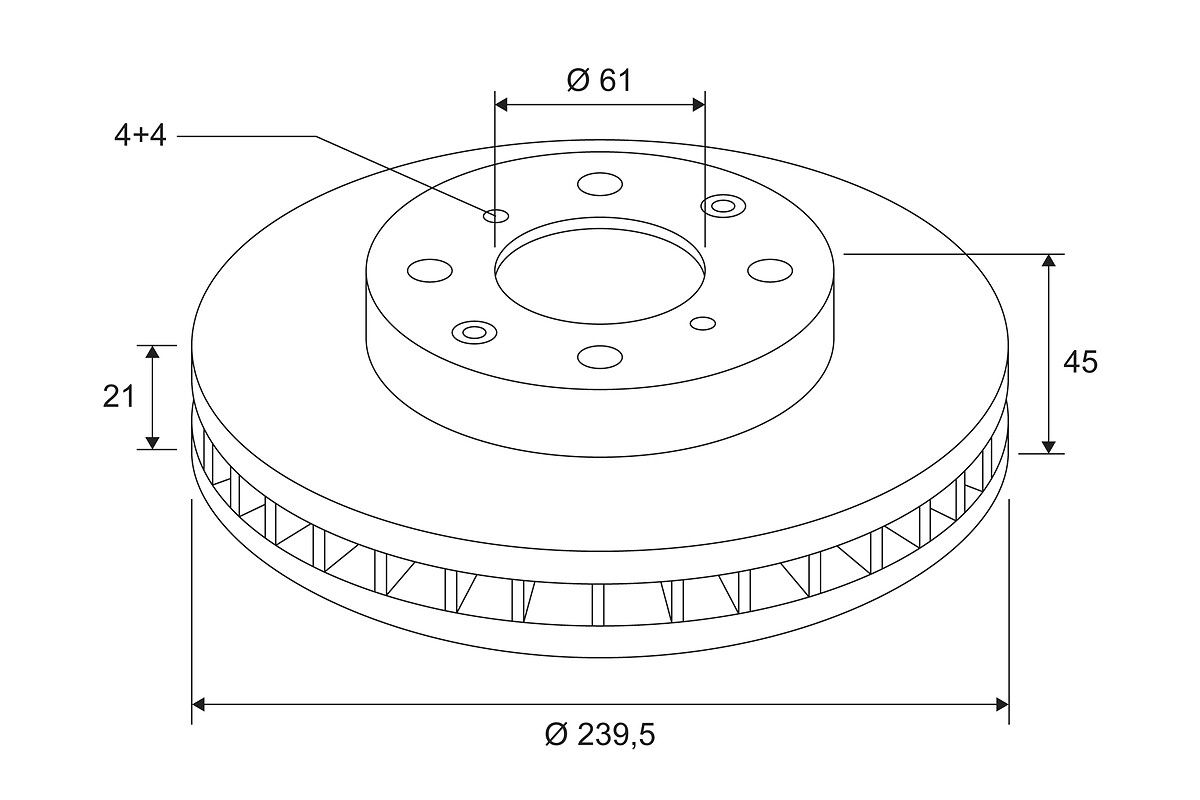 On Fren Diski (Aynasi) Havali Honda Civic 1.4 1.5 1992-2000 (240X4) | VALEO 186433 | OEM 45251SH1A00 45251SH1A00 45251SR3A10 45251SR3A10