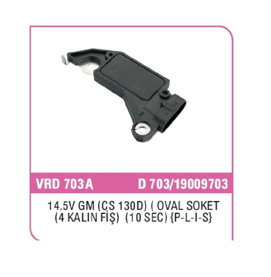 Konjektör 12V Delco Cherokee-Daewoo-Sephıa, Clio Kango Gm (Cs 130D) ( Oval Soket, 4 Kalın Fiş) (10 | OEM VRD703A