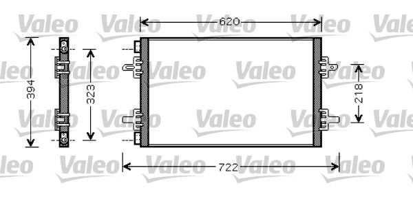 Kondenser Renault Avantime, Espace | VALEO 818027 | OEM 6025313367