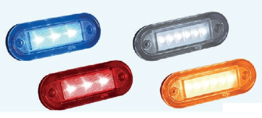 12V 6 LED'li Beyaz Basamak Aydınlatma Side Marker Su Geçirmez | OEM SBA12W6