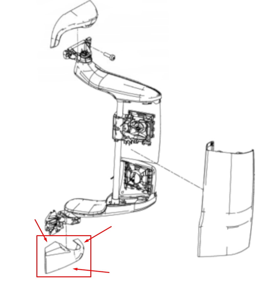 Kapak Alt Sol Bağlantı Braket TGX-TGS | OEM 81637320113
