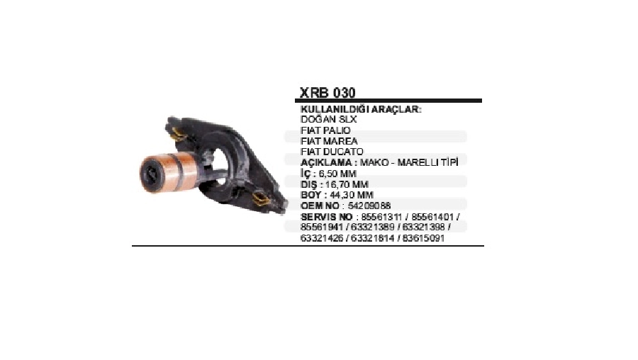 Rotor Bakırı Mako Tip Soğutmalı Alternatör | OEM XRB030