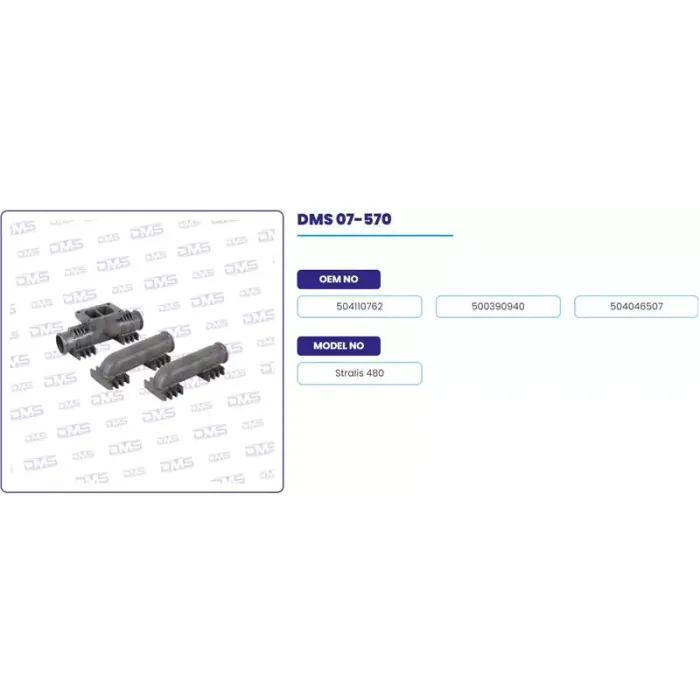 Egzoz Manifoldu Komple Takim Iveco Truck 480 | DEMOSAN 07-570 | OEM 504110762-500390940-504046507