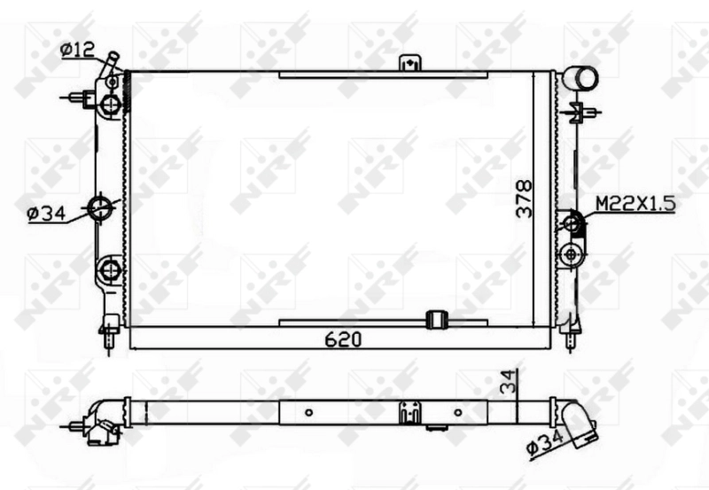 Motor Su Radyatoru A.T. Vectra A 20NE C20NE X20XEV | NRF 58973A | OEM 1300133 52455192 90443463