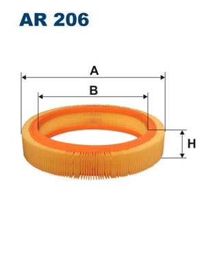 Hava Filtresi Escort III,IV 80=>90, Fiesta I,II,III 76=>95 | FILTRON AR206 | OEM 79BF 9601 AA 5020308 5020308