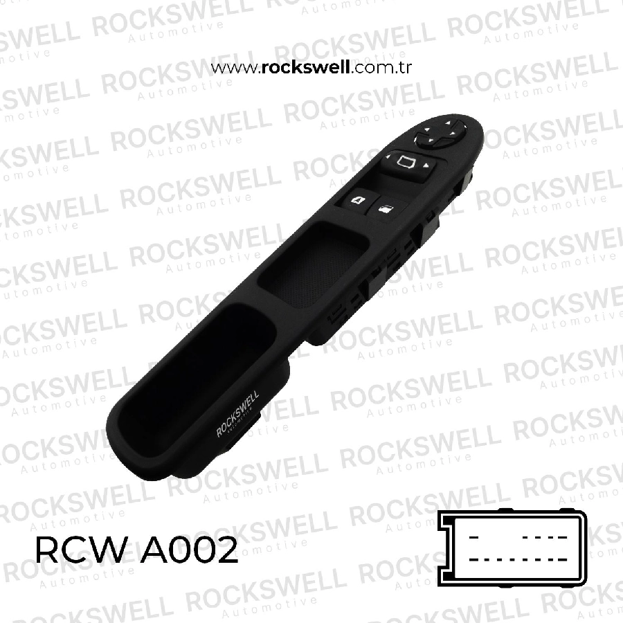 Cam Açma Anahtarı Kumanda Anahtarı On Sol P307 Dortlu 13 Fış Ayna Ayarlı Peugeot 307 6554QC | OEM RCWA002