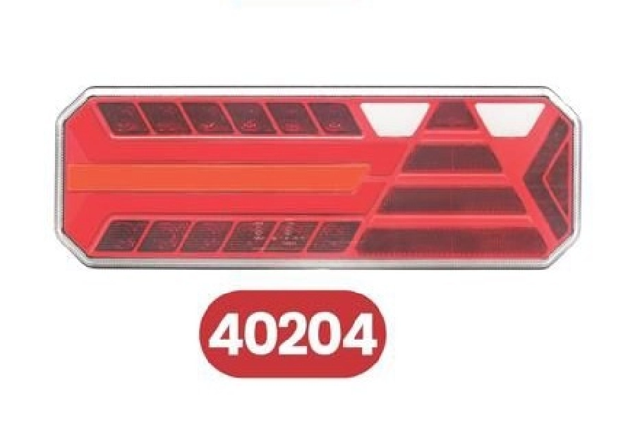 Tır ve Dorse Stop Lambası Neon LED 6 Fonksiyon Sol 10, 30V E2W E9 | OEM 40204