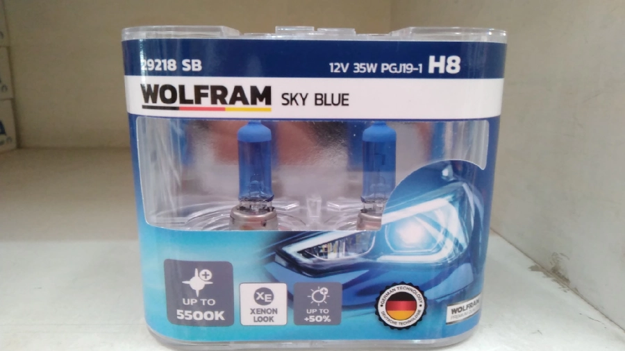 Ampul 12V H8 35W PGJ19-1 Sky Blue Beyaz Işık Takım | OEM 29218SB