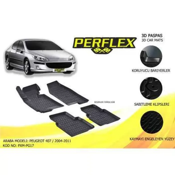 Paspas 3D Havuzlu 10-Mat 407 04>11 | PERFLEX PXM-PG17