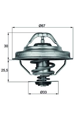 Termostat BMW E36 E30 E34 M50 M52 88° | MAHLE TX2888D | OEM 11537511580
