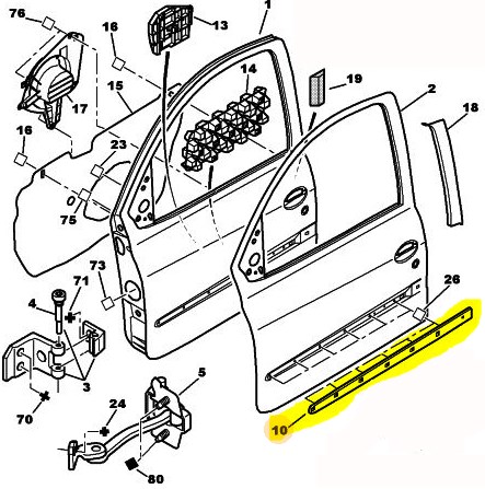 On Kapi Citasi Sol P206 98> (Boyanir) | PLEKSAN 4331 | OEM 8545Y8 8545Y8 8545Y7 8545Y7