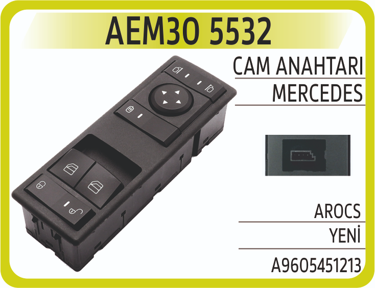 Aem Mercedes Arocs Cam Kaldırma Anahtarı